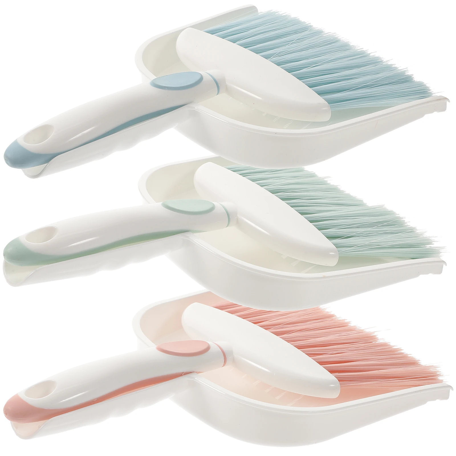 

3 set Broom Dustpan Set Lightweight Plastic Kitchen Cleaning Tool Detachable Handle Soft Bristles Space Saving Ergonomic Design