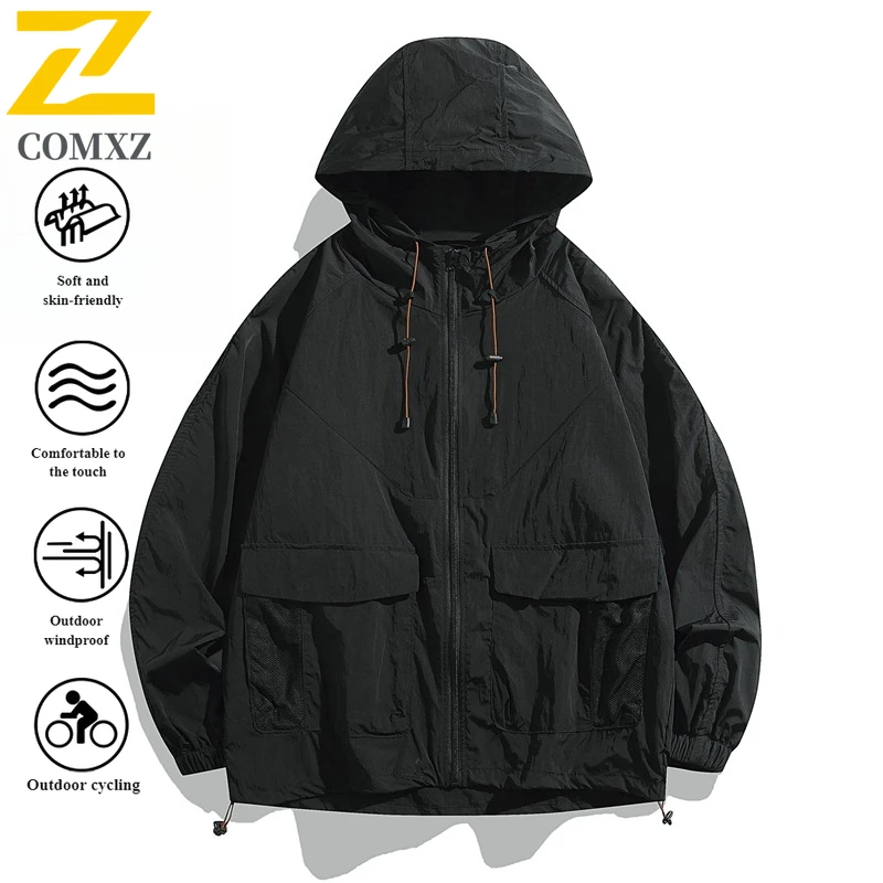 مجموعة EIAO Premium للحماية من الأشعة فوق البنفسجية سترة للزوجين بعامل حماية من الأشعة فوق البنفسجية 50 + معطف جلد رفيع للغاية بغطاء للرأس مع ملابس واقية من الشمس للمغامرات الخارجية #6