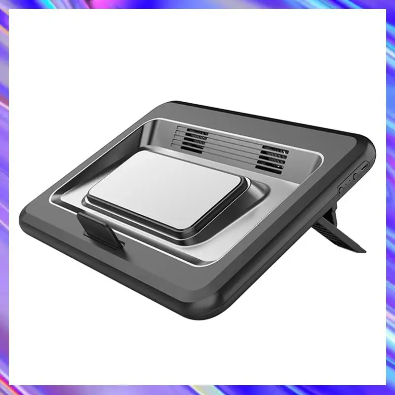 

Semiconductor Dual Turbo Bladeless Fan Laptop Cooler 9V2A High Power Six-Speed Angle Adjustment For Up To 21 Inch