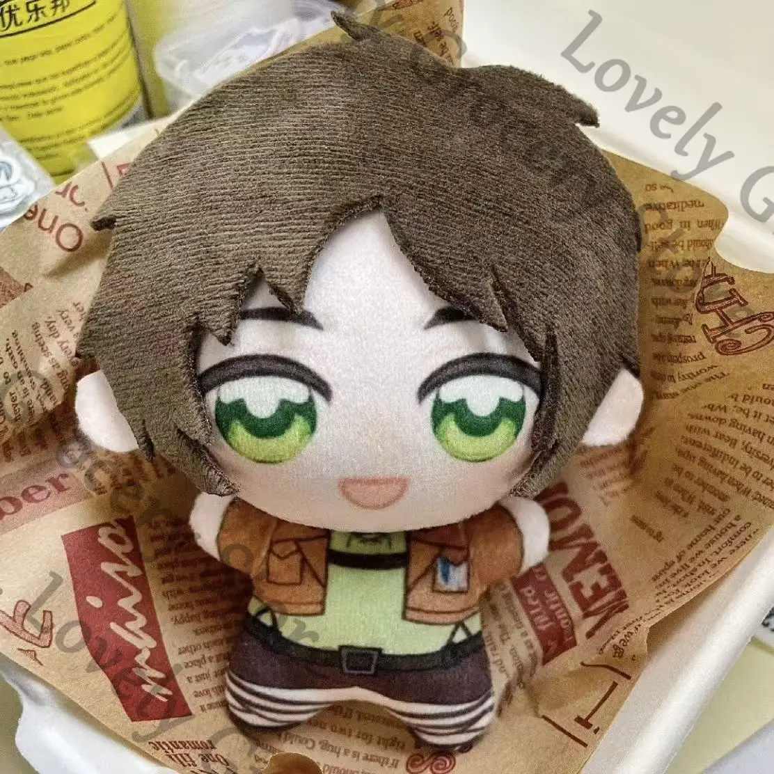 10-センチメートルアニメ進撃の巨人エレンイェーガー進撃の巨人コスプレ漫画マウメットキーリング人形チャームキーホルダーファンウィジェットギフト