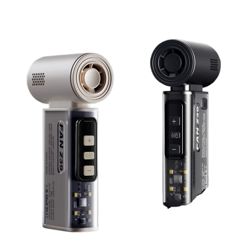 New Arrivals Bladeless Powerful SOS Flashlight Portable Mini Turbo Fan High Speed Rechargeable Personal USB Handheld Fan