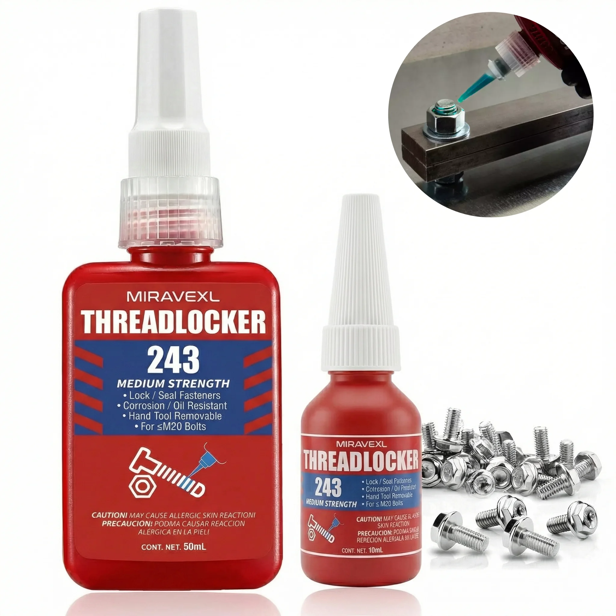 243 Threadlocker Medium Strength Anaerobic Adhesive Anti-Loose Screw Glue Oil Resistant Metal Thread Locker Sealant