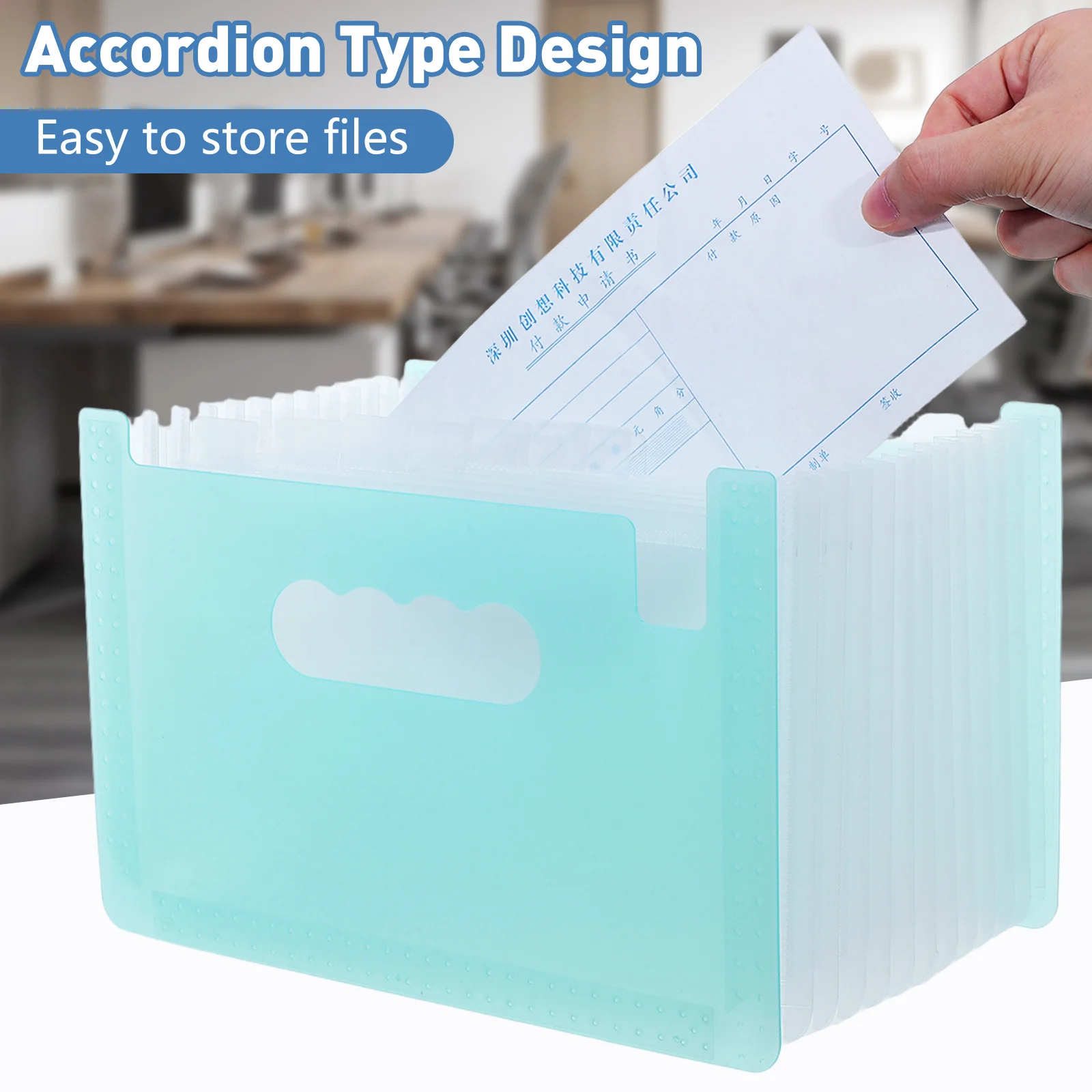 Stylish File Folder Organizer Portable Receipt Organizer Multi-Function Coupon Holder Office Supply Easy Carry Fine