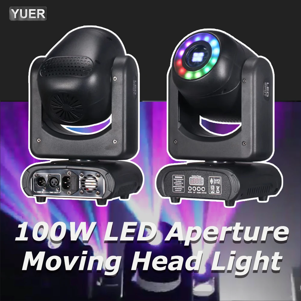 

LED 100W Beam Moving Head Lighting Multiple Colors + Pattern Effects Beam Light With Aperture For DJ Disco Party Wedding Stage