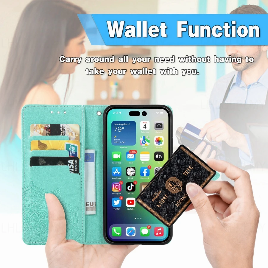 حافظة جلدية على شكل كتاب زهري لهاتف أبل آيفون 16E 16 بلس برو ماكس لهاتف آيفون 16 E 16plus 16pro غطاء قلاب