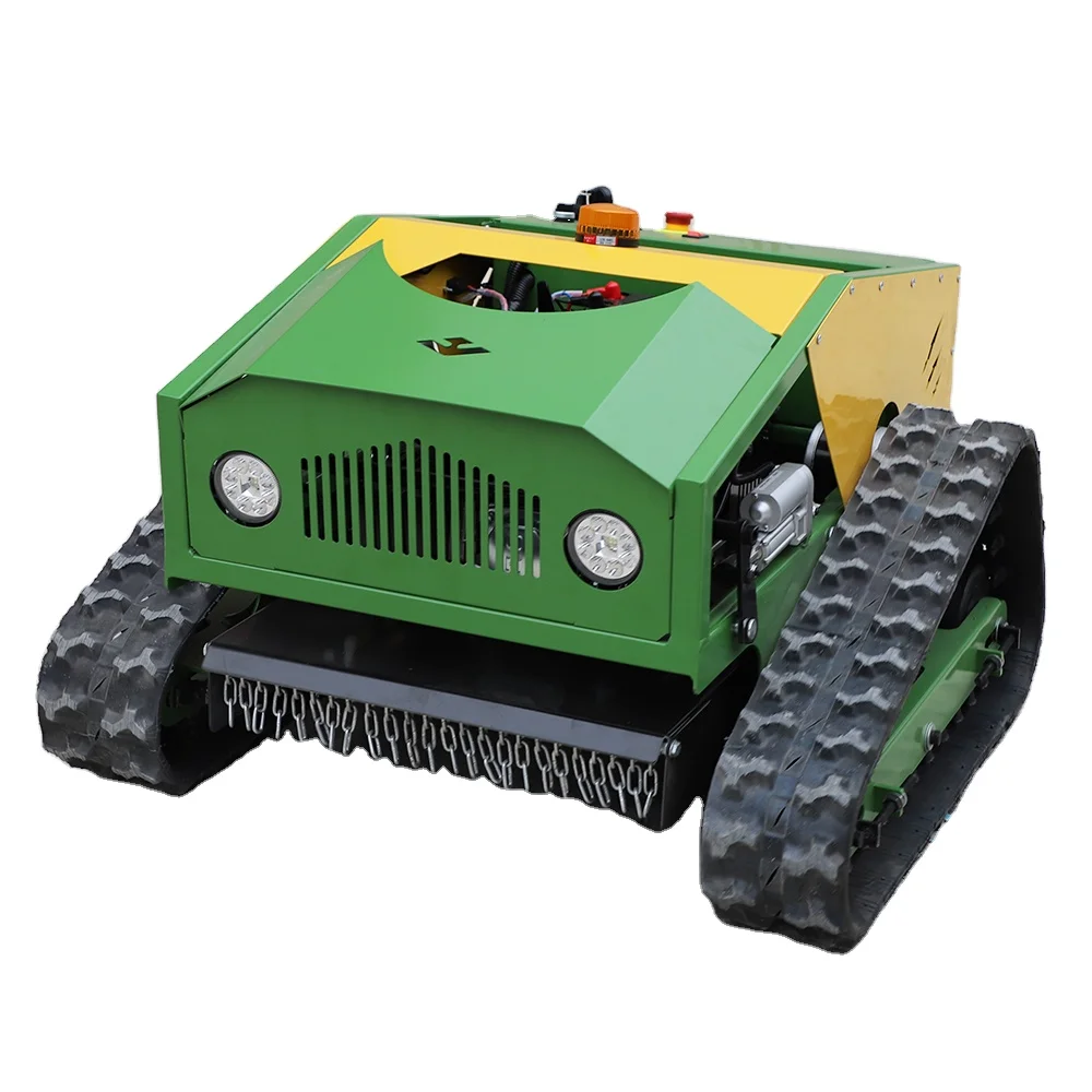 Masenter CE Crawler Robot Grasmaaier Benzine Zelfrijdende Tuin Zero Turn Afstandsbediening Grasmaaier Met Rubberen Tracks