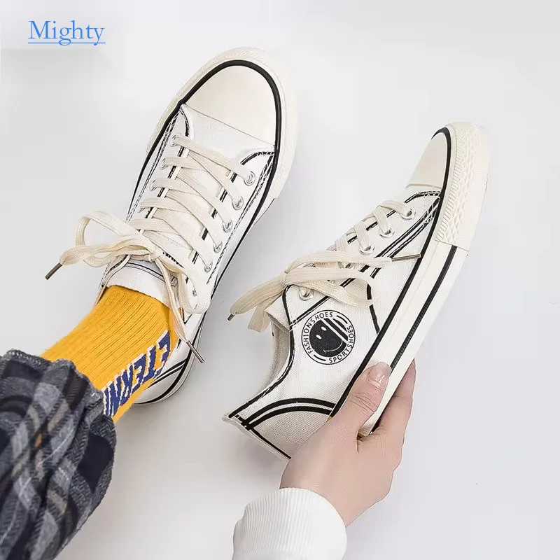 

2024 New Ins High Top Canvas Women Sneakers Vulcanize Flat Shoes Korean Version 2024 New Harajuku Retro Student Board Trend