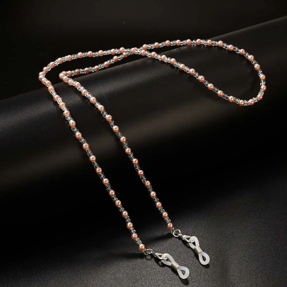 진주 크리스탈 마스크 끈 선글라스 체인 목 스트랩 안경 체인 비즈 안경 체인 마스크 체인 안경 줄