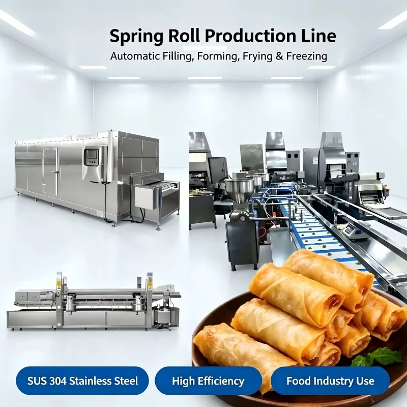Spring Roll Production Line Commercial Spring Roll Making Machine Automatic Wrapper Sheet Skin Maker Large Capacity