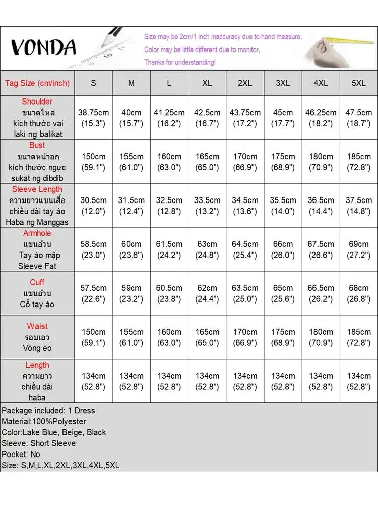 VONDA de talla grande 5XL moda 2024 elegante vestido de satén Maxi vestido largo Sexy estampado Patchwork manga de ala de murciélago Vestidos bata con volantes