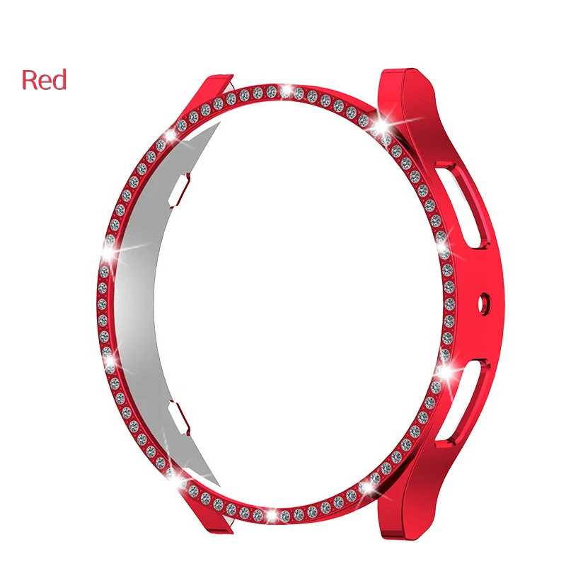 حافظة لجهاز سامسونج جالاكسي ساعة 6 44 مللي متر 40 مللي متر بلينغ صف واحد غطاء حماية مجوف ساعة جالاكسي 6/ملحقات حافظة كلاسيكية