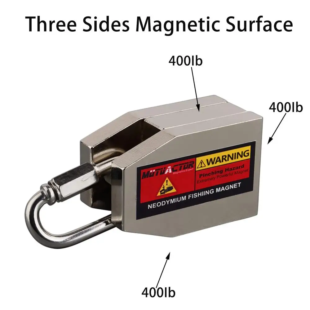 1200lb Fishing Magnet Kit with 65Ft Rope Neodymium Strong Salvage Underwater Treasure Hunting