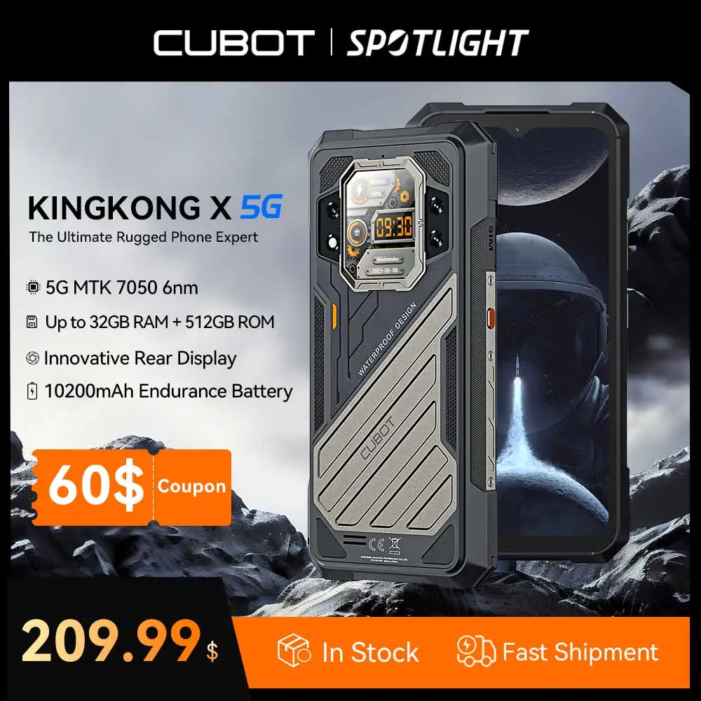 [World Premiere] CUBOT KINGKONG X, Rugged Smartphone 5G, 32GB RAM+256/512GB ROM, 10200mAh, 120Hz Screen, NFC, WiFi 6,Add to Cart