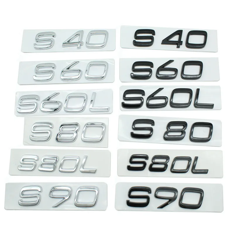 

Car 3D ABS Rear Tail Trunk Letters Logo Emblem Badge Sticker For Volvo XC40 XC60 XC90 S40 S60 S80 S90 C30 V40 V50 V60 Styling