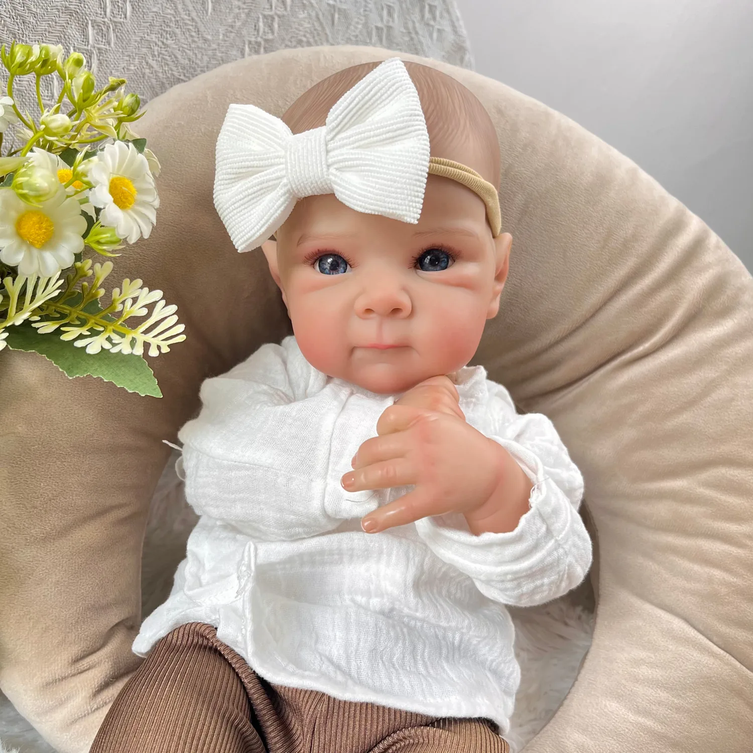 

BZDOLL 18 Inch Reborn Baby Doll Toy 45 CM Lifelike 3D Skin Cloth Body Lovely Fashion Doll Birthday Gift for Children