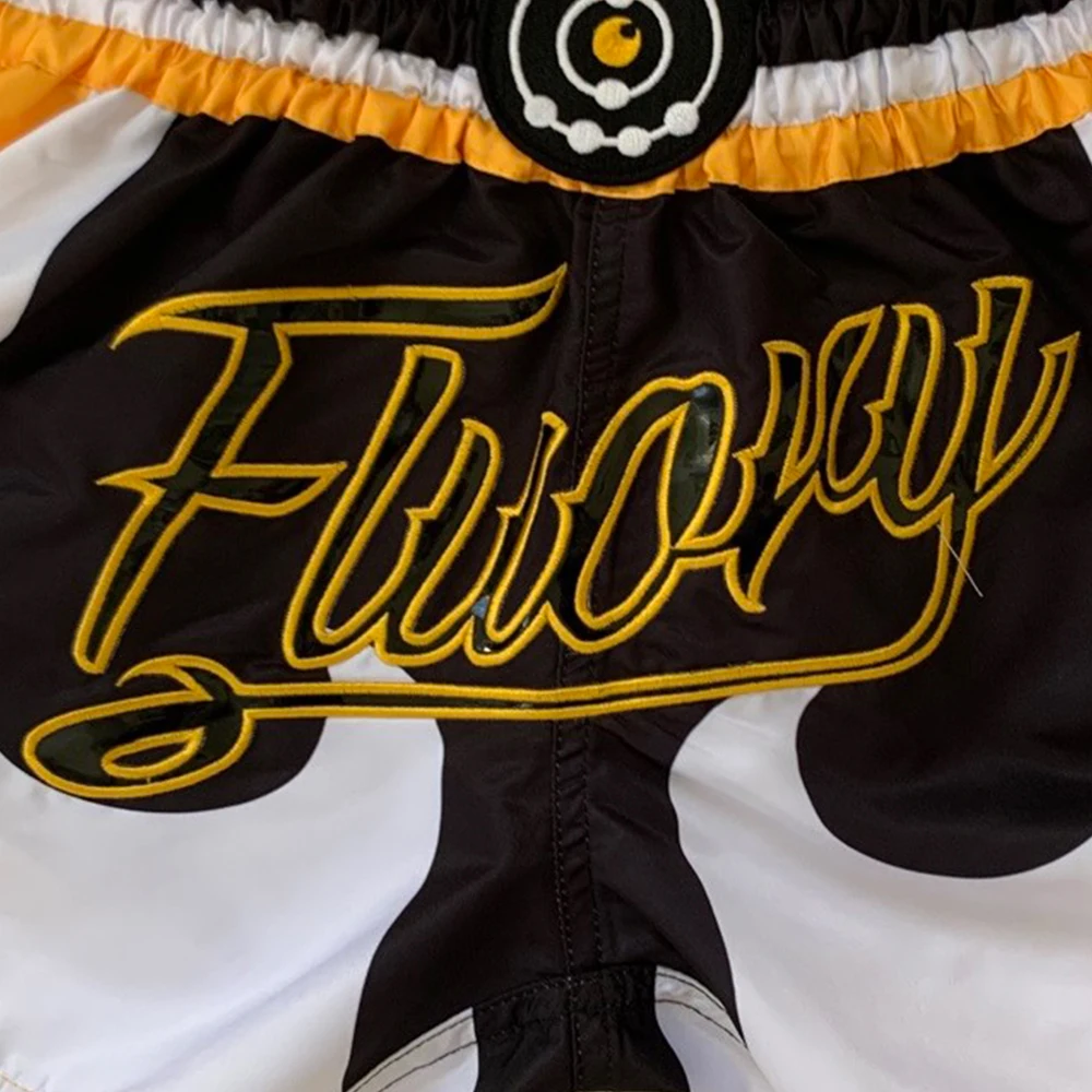 FLUORY MTSF97 MMA Fighting Muay Thai Shorts Boxeo Boxer Training Sports High Quality Kick Boxing Fitness Athletic  Pants For Kid