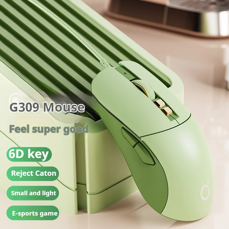 Usb Wired Mouse Ergonomic Rgb Backlit Green Mice Silent Optical Girl Gamer Mause For Gaming Office Desktop Computer Notebook