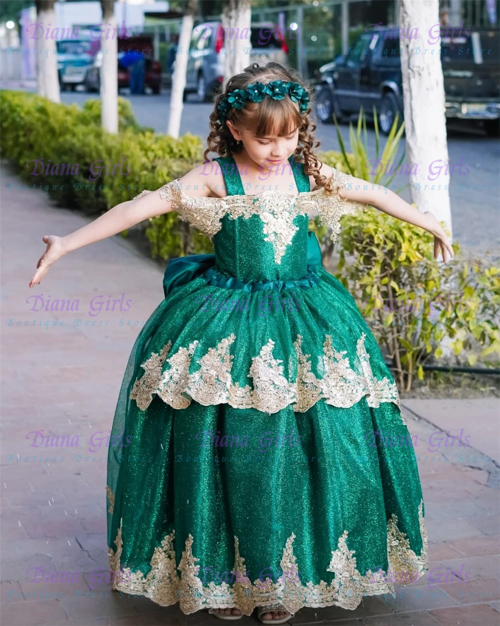 robe-a-fleurs-pour-filles-magnifique-et-exquise-en-tulle-vert-de-qualite-moelleuse-avec-des-appliques-en-dentelle-doree-robes-de-soiree-d'anniversaire-pour-enfants
