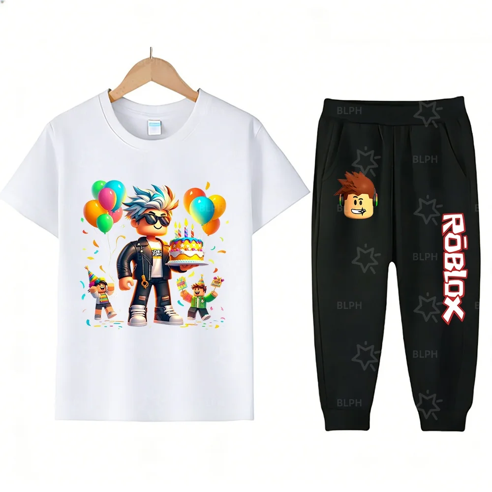 

Kids Roblox Knight T-Shirt and Pants Set, Cool Gaming Character Print, Comfortable Outfit for Little Gamers