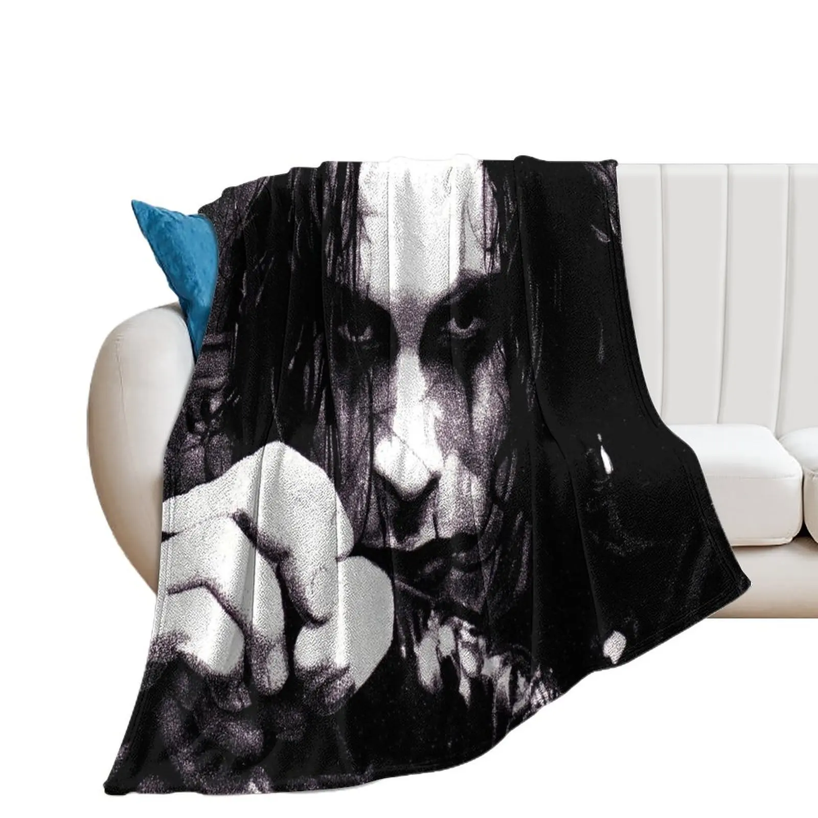 

Eric Draven Crow Throw Blanket Softest manga Warm Bed covers Blankets