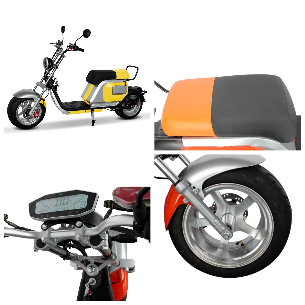 2*60V 20Ah Dual Battery Citycoco 2000W Electric Motorcycle Holland Stock EEC Approved