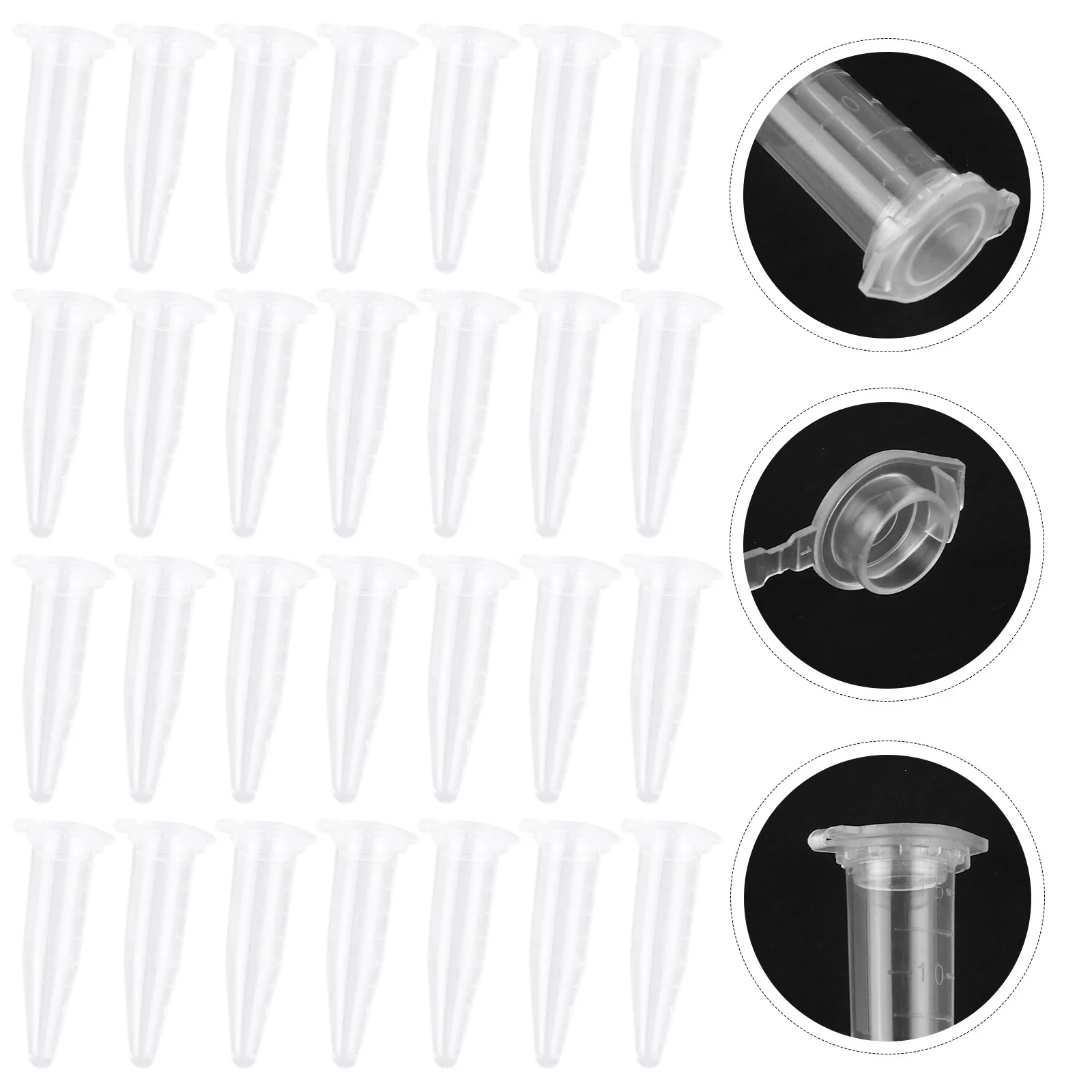 

1000pcs 1.5Ml Tubes Tubes Mini Plastic Conical Bottom Sample Storage Vials Leak-Proof High Transparency Smooth
