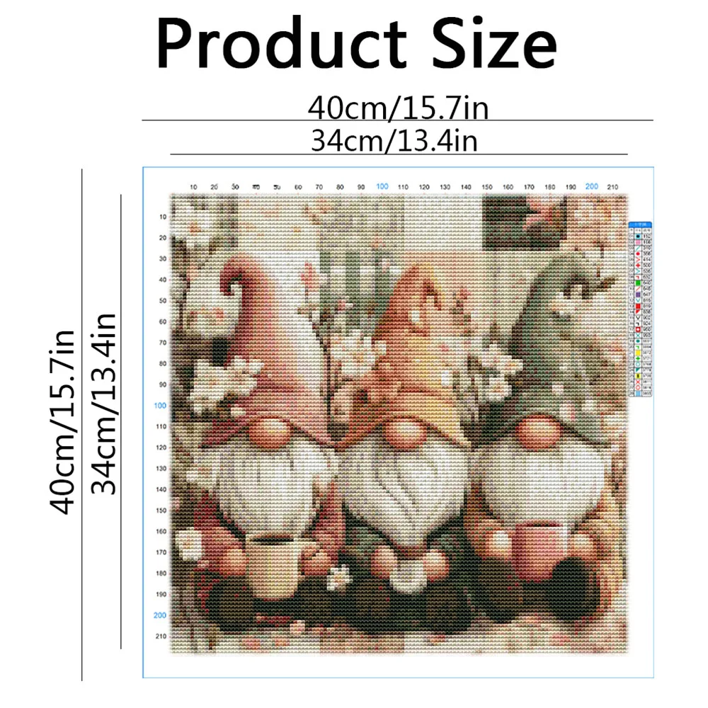 Embroidery Sets Goblin Dwarf Cartoon Cross Stitch Complete Kit Text Landscape 11CT Needlework Wall Decorative Paintings