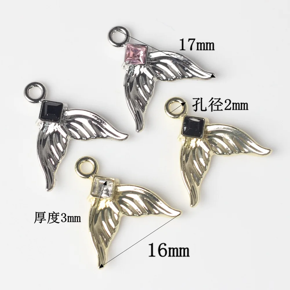 10Pcs/pack Simple Alloy Drip Oil Spray Paint Bat Ghost Pendant DIY Bracelets Necklaces Jewelry Accessories