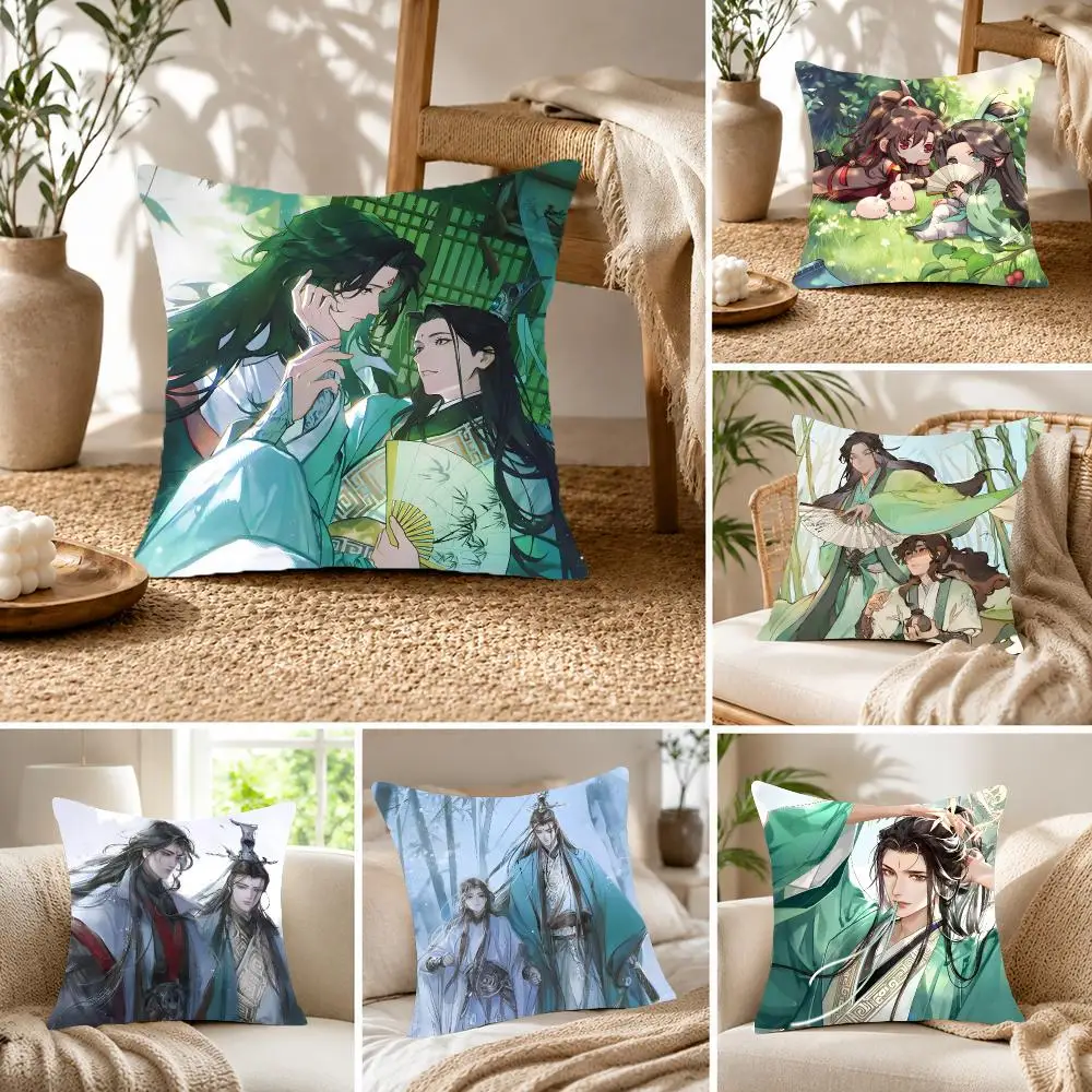Danmei novel Scum Villain's Self-Saving System Cushion Cover Fluffy velvet Nordic style plush Living room sofa decorative