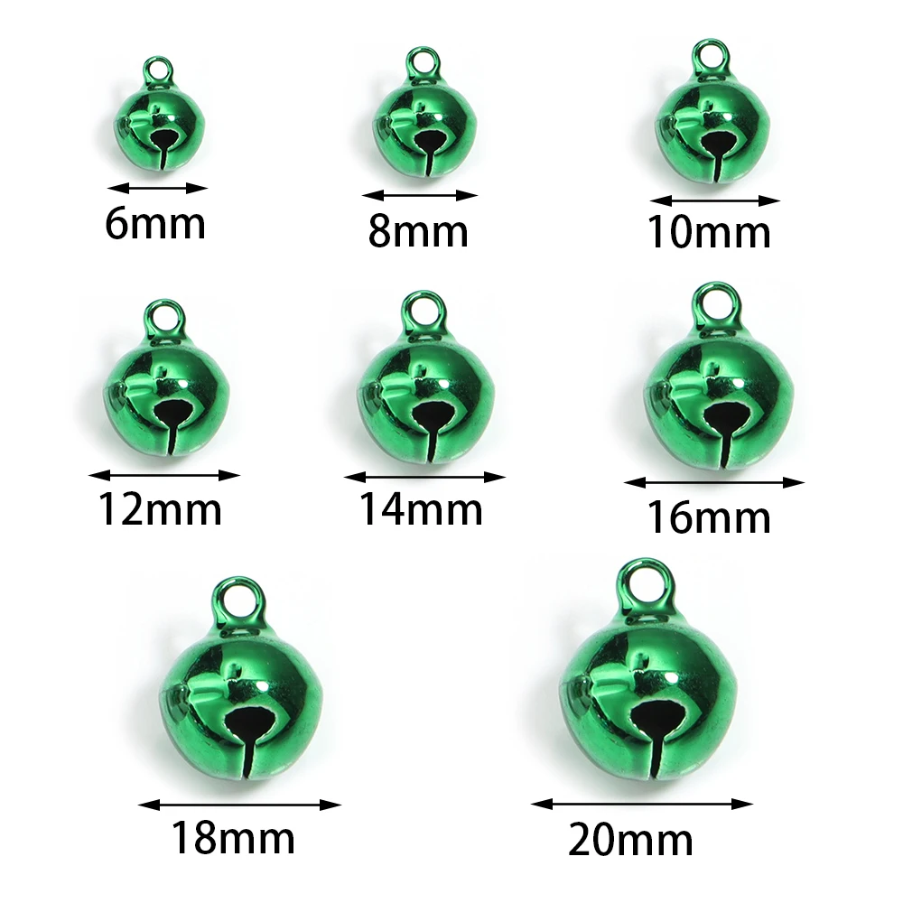 10-50pcs Iron Vacuum Plated Christmas Bell Beads Colorful Loose Beads For DIY Jewelry Decoration Pendant Accessories Wholesale