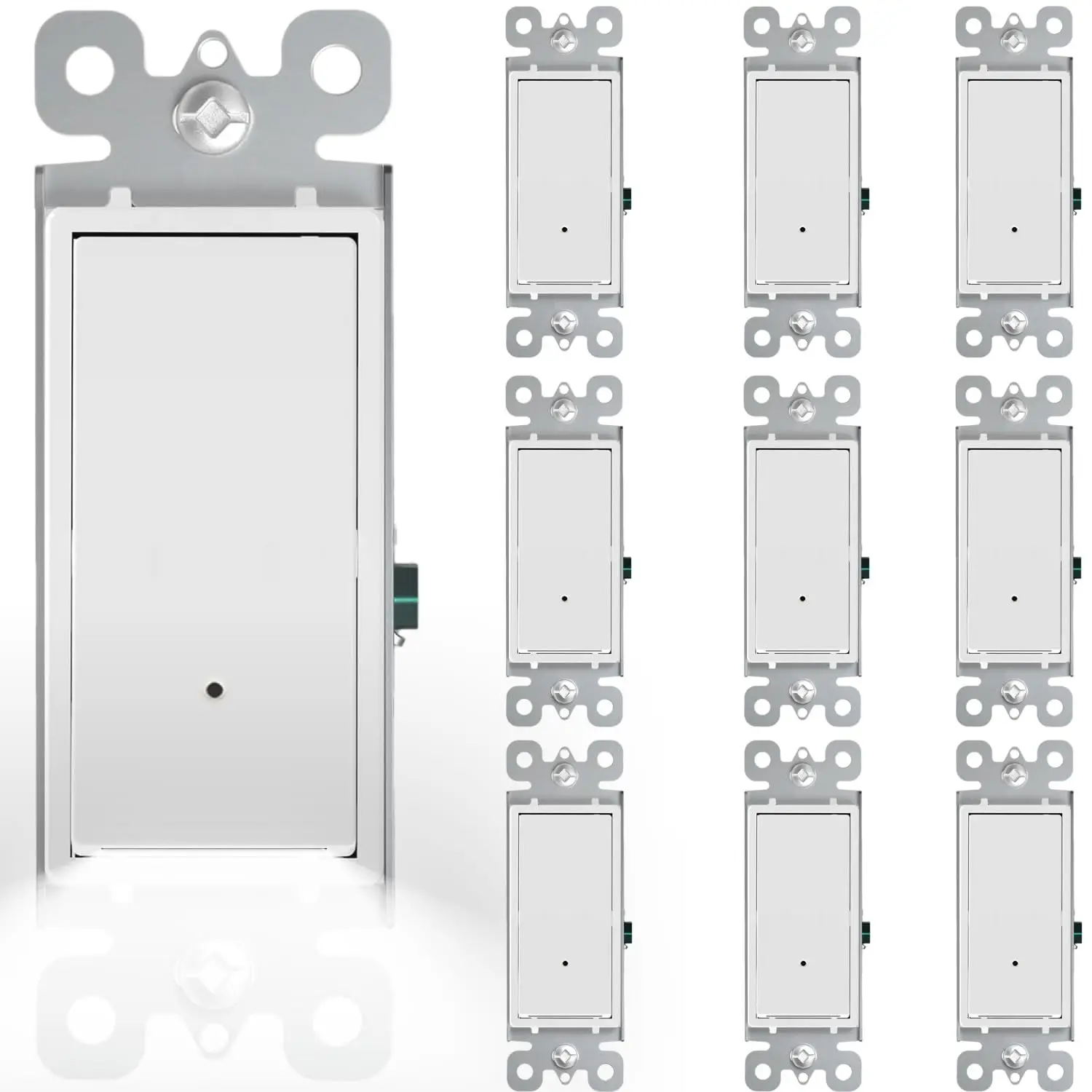 

10-Pack Night Light Wall Switch with Dusk-to-Dawn Sensor for Safe, Easy Installation