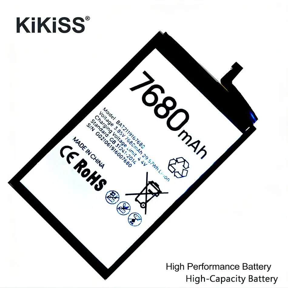 

Высокоэффективная батарея для мобильного телефона Doogee BAT2119167680 с быстрой зарядкой, 7680 мАч