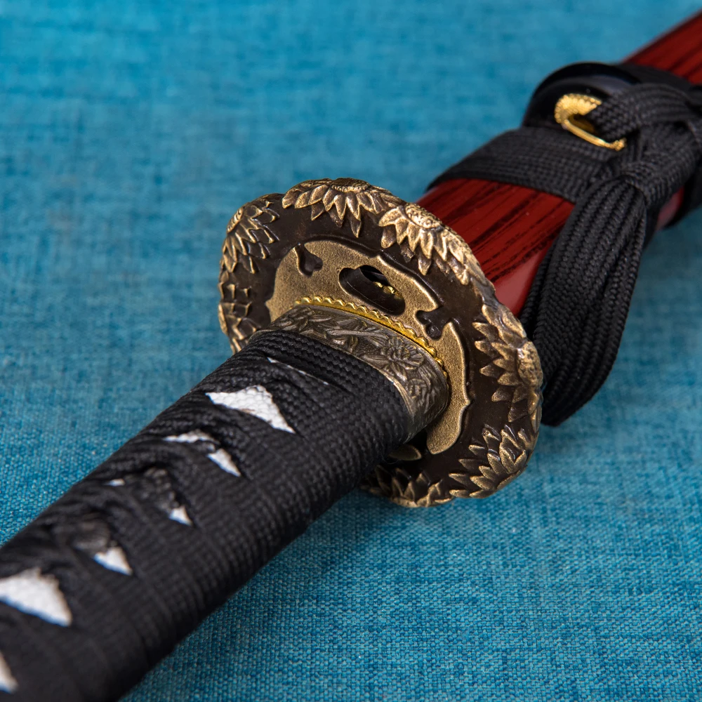 55cm japońskie ostrze samurajskie krótki nóż Wakizashi drewniany występ samoobrona praktyka rekwizyty nóż tang mini katana zabawki