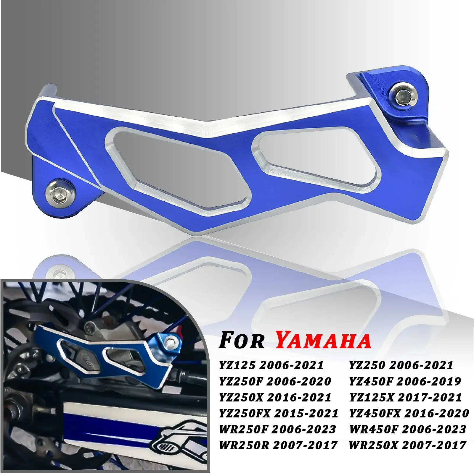 

CNC Aluminum Rear Brake Caliper Guard Protector Cover For Yamaha YZ125 YZ250 YZ250F YZ450F YZ250FX YZ450FX WR250F WR450F YZ X F