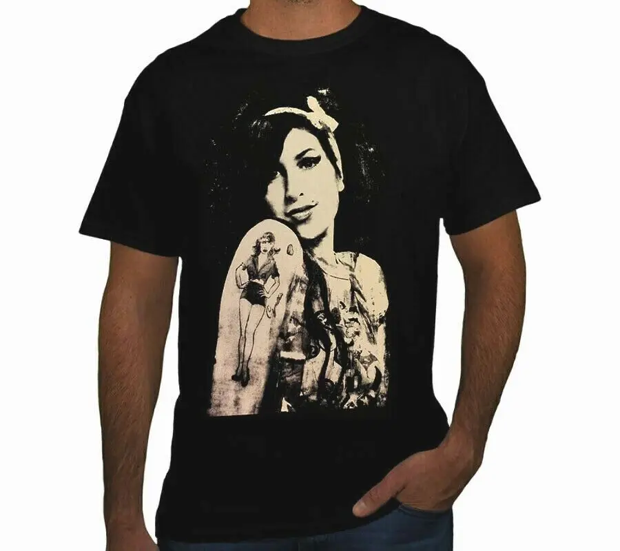 AMY WINEHOUSE PUNK ROCK Black T Shirt