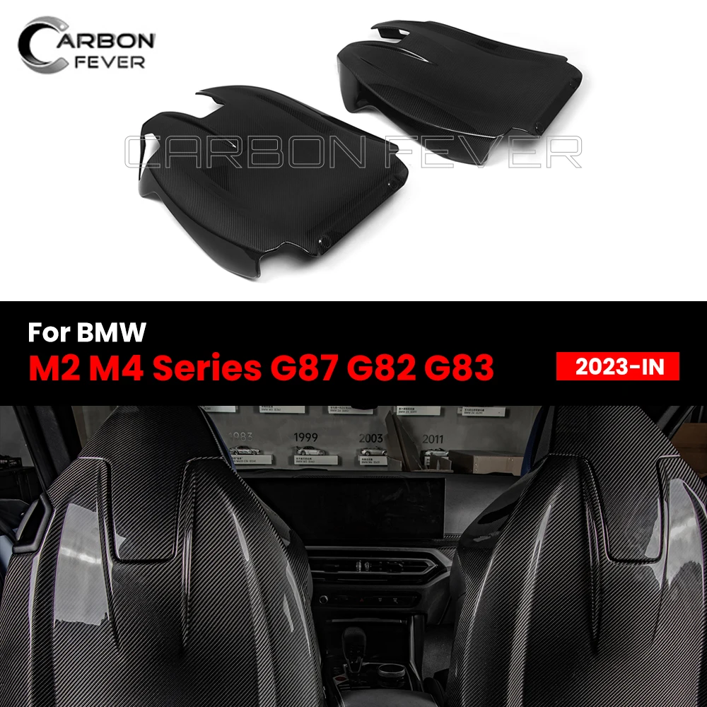 

Real Dry Carbon Fiber Seat Back Cover Trim Car Styling For BMW M2 G87 M4 G82 G83 OEM Style 2023-IN
