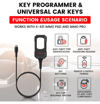Launch X431 鑰匙編程器/遙控器製作器,僅與 LAUNCH X431 IMMO ELITE / IMMO PLUS 鑰匙編程器搭配使用。 6 最佳銷售 防盜程式設計師 - №3