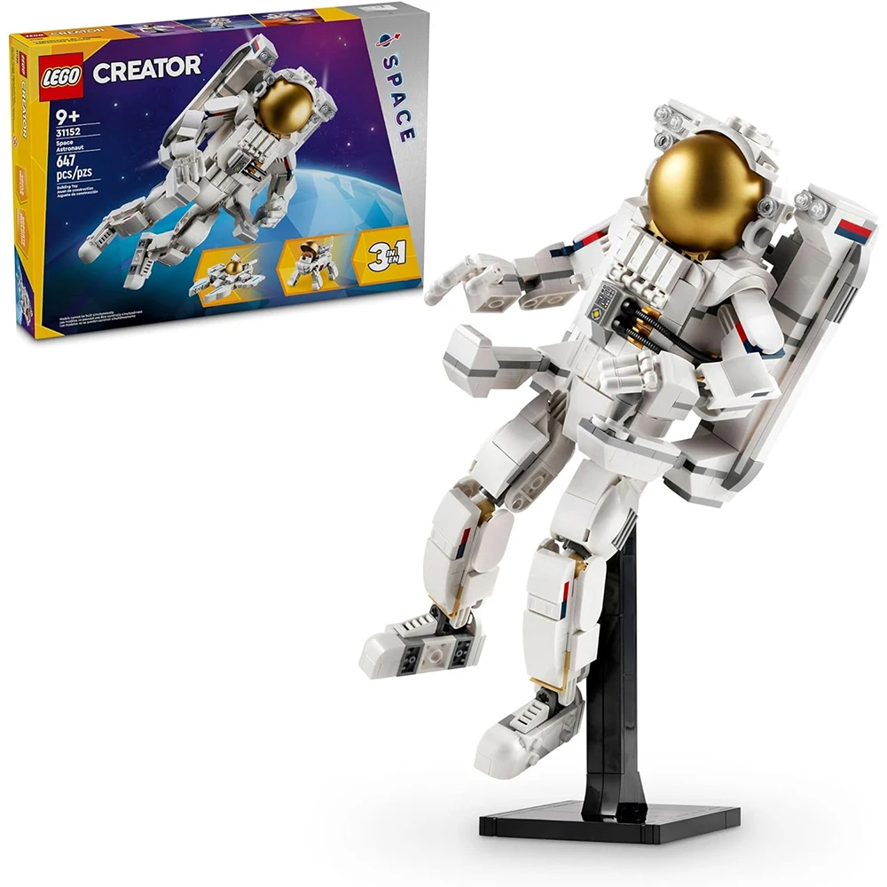 LEGO 3 in 1 - 31152 Space Astronaut Creative Building Block Toy Set, Room Decoration