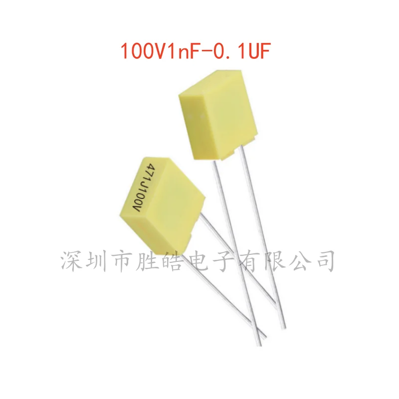 (20PCS)  Capacitor Polypropylene Safety Plastic Film 100V 1nF ~ 470nF 100nf 220nf 10nf 47nf 22nf 1nf 0.47uf 0.1uf  Correction