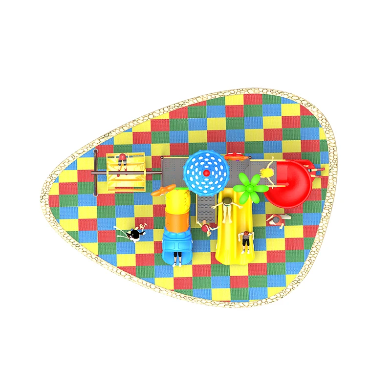 معدات ملعب الألعاب الخارجية الملونة والمخصصة مع شريحة لرياض الأطفال2026 #2