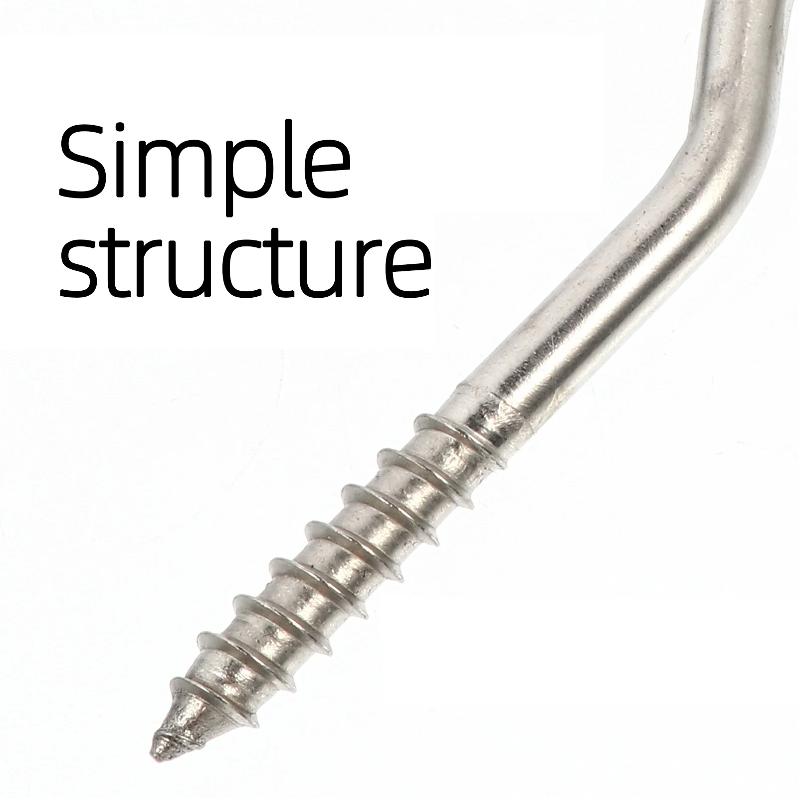 12 قطعة من خطافات المسمار المصنوعة من الفولاذ المقاوم للصدأ بتصميم خطاف تعليق مقاوم للصدأ لبرغي عين المطبخ المنزلي #1