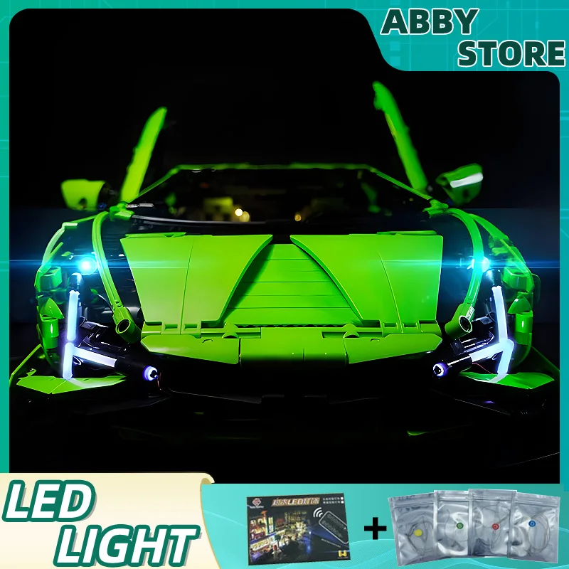 RC DIY LED Light Kit For LEGO 42115 SIAN FKP Super Sports Car Hypercar Building Block Set（Only LED Light,Without Blocks Model）