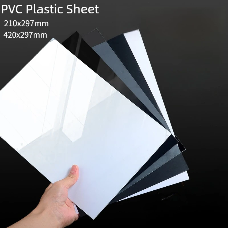10Pcs Custom PVC Plastic Sheets, Matte Black / Glossy Surface, Color PP & Matte PET Plastic Plate, Punching Processing Available