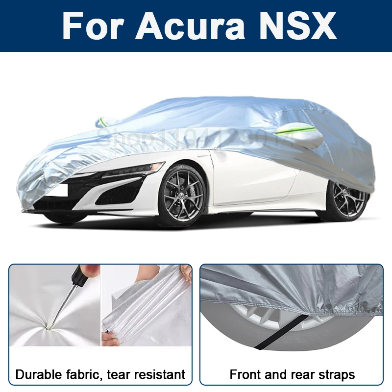 

Outdoor Full Car Cover For Acura NSX with Reflective Strips Waterproof Snowproof Dustproof UV Protection Auto Exterior Accessory