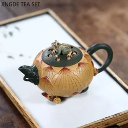 Creative Purple Clay Teapot Authentic Yixing Raw Ore Filter Tea Pot Chinese Zisha Tea Set Chinese Customized Beauty Drinkware