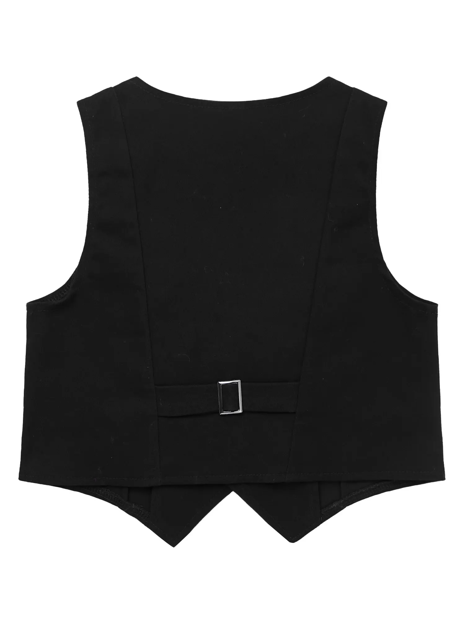 Kids Boys Gentlemen Vest Single-Breasted Formal Waistcoat for Wedding Birthday Party Evening Prom Photography Stage Performance