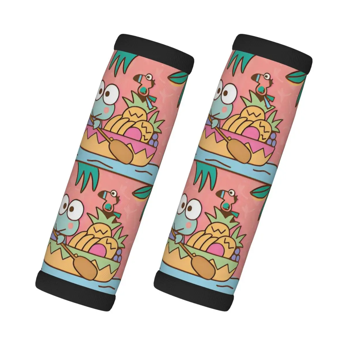 

Custom Cute Kerokero Keroppi 2 Pcs Luggage Handle Wrap Suitcase Identifier Handle Grip Neoprene Luggage Door Handle