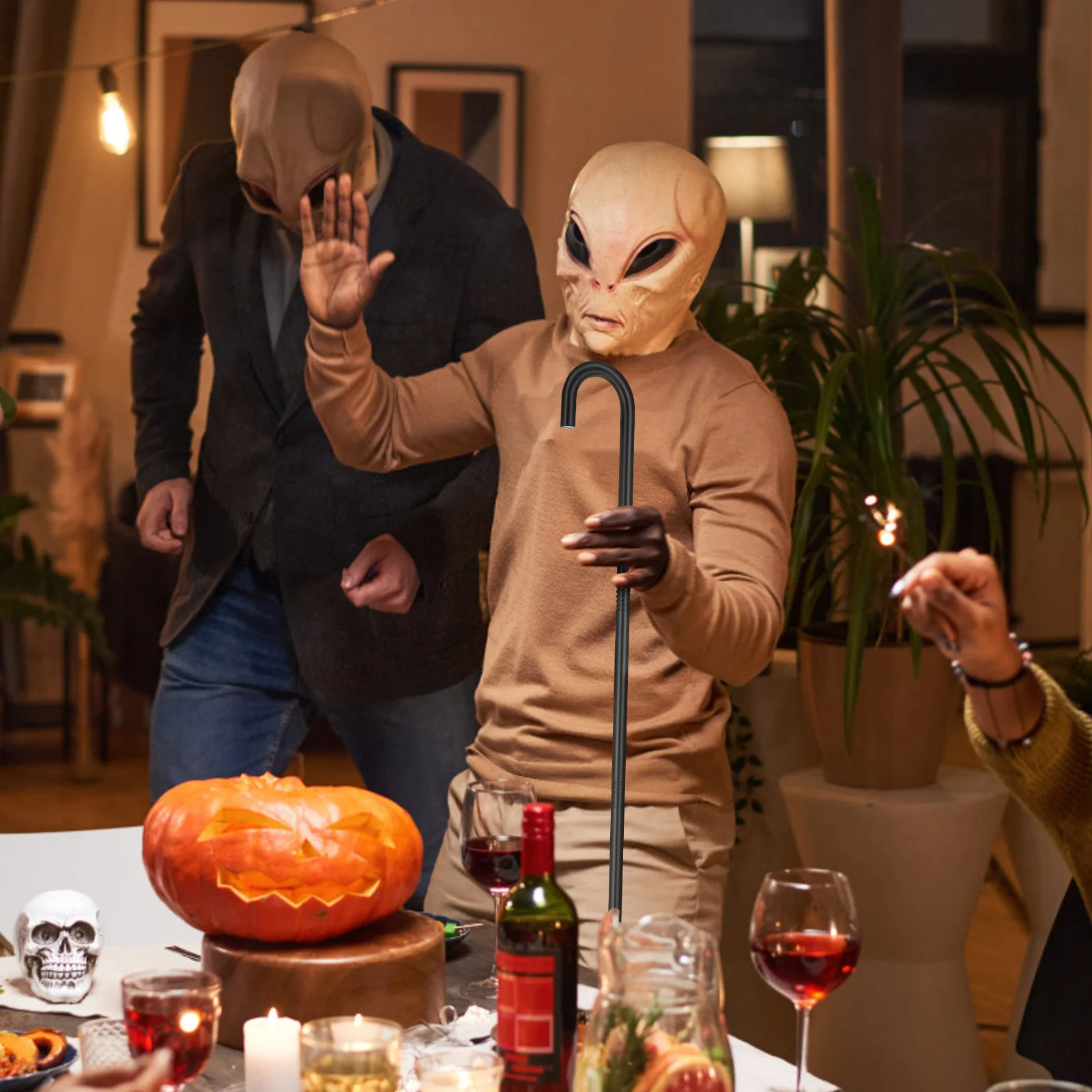 Béquille de magicien, accessoire de fête décoratif, canne de spectacle de vacances, accessoire de Costume d'halloween, tenue de jeu de rôle en plastique