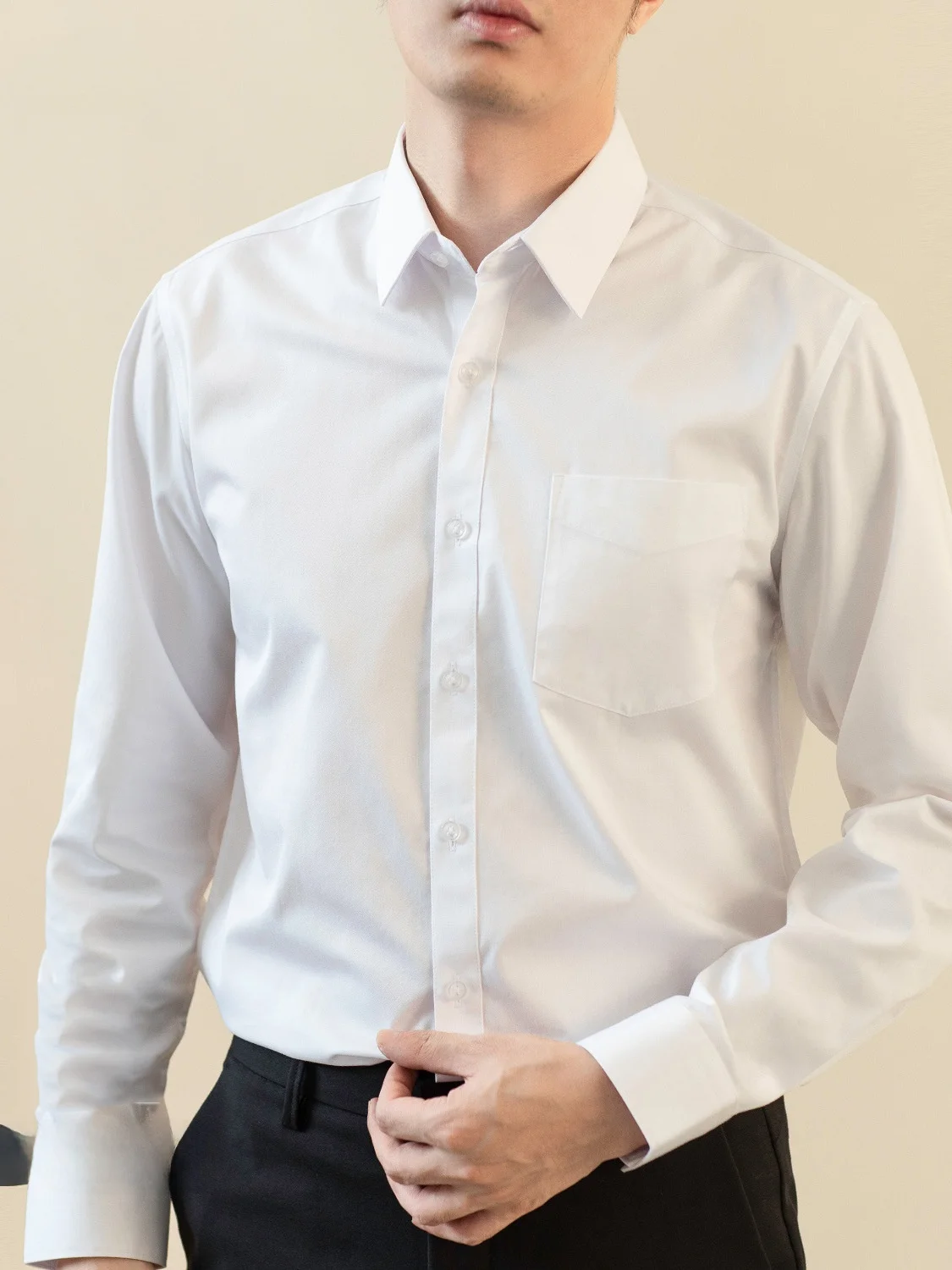 

Мужская рубашка с длинным рукавом, не мнущаяся, легкая в уходе, новая весенняя коллекция, повседневная, однотонная, деловая, формальная, с коротким рукавом