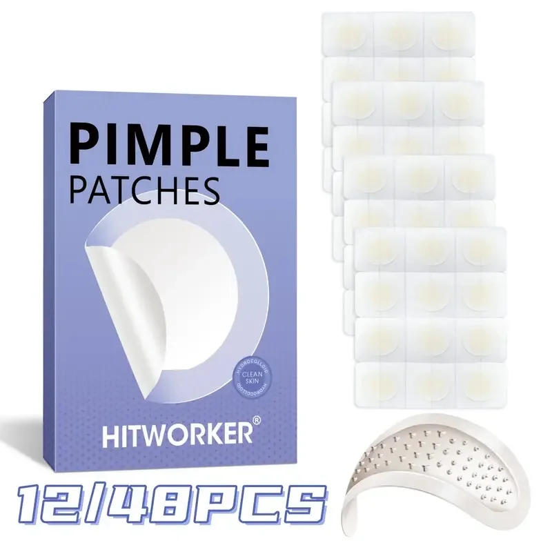 12/48pcs Colorful Star-Shaped Acne Patches, for Covering Pimples & Blemishes, Gentle Cleansing, Suitable for All Light Skin Tone